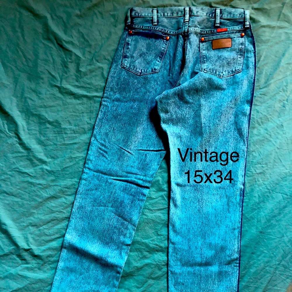 Wrangler Vintage Turquoise Acid Wash jeans